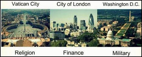 Jesuit trinity of city states of Vatican City, City Of London, and Washington D.C.