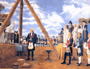 George Washington was in full Masonic attire when they laid the cornerstone of the US Capital in 1793