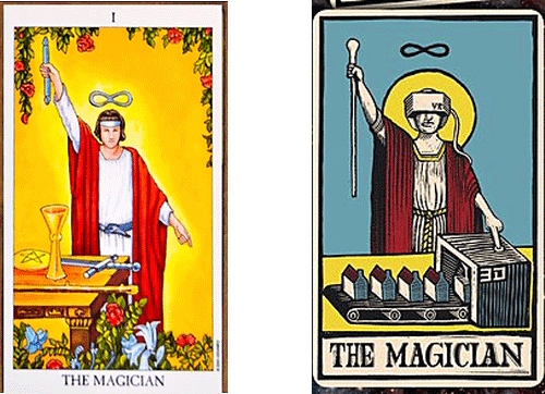 Economist magazine app called 'The World in 2017 the magician tarot card