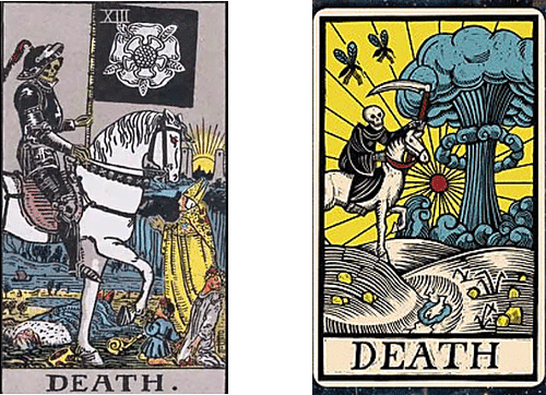 Economist magazine app called 'The World in 2017 death tarot card