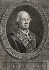 Pope Pius VI remvoed from power in 1798 A.D.