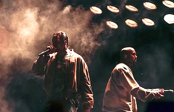 On 11/09/19, Kanye West joined Illuminati puppet and Satanist Travis Scott on stage at the Astroworld Festival