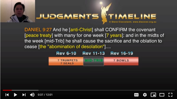 Steve Cioccolanti says that the antichrist has not confirmed the peace agreement of the 70th week of Daniel 9.
