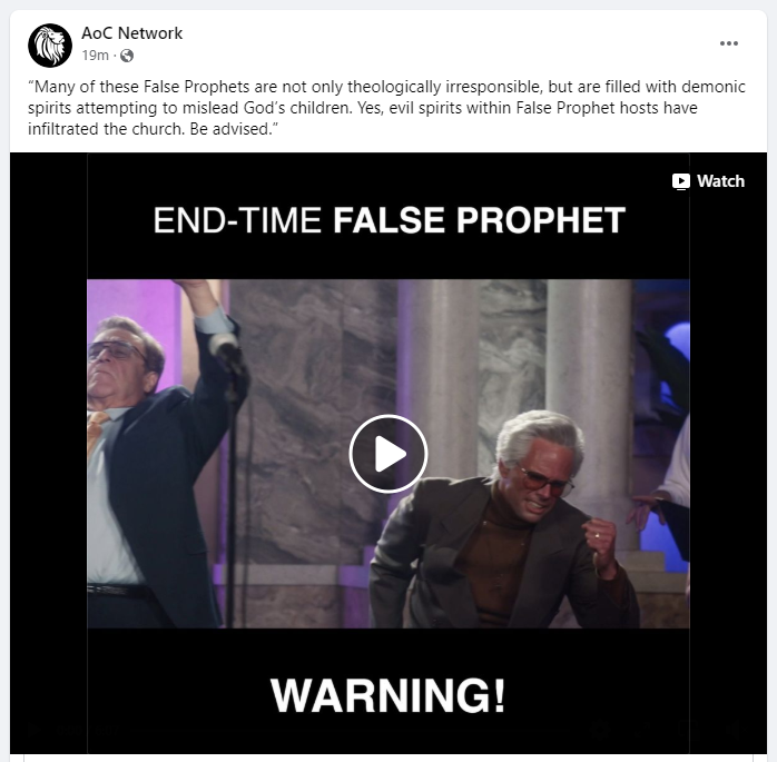 AoC Network Facebook Video About False Prophets
