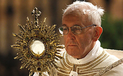 The Roman Catholic Church is a harlot because their blasphemous Eucharist ceremony.