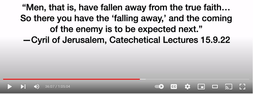 Joel Richardson of FAI Studios cites Cyril of Jerusalem (313 – 386 AD) to debunk the pretribulation rapture, but it also proves that his explanation is wrong.