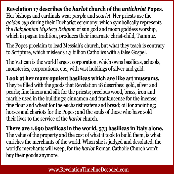 Revelation 18 - Mystery Babylon Harlot Destroyed
