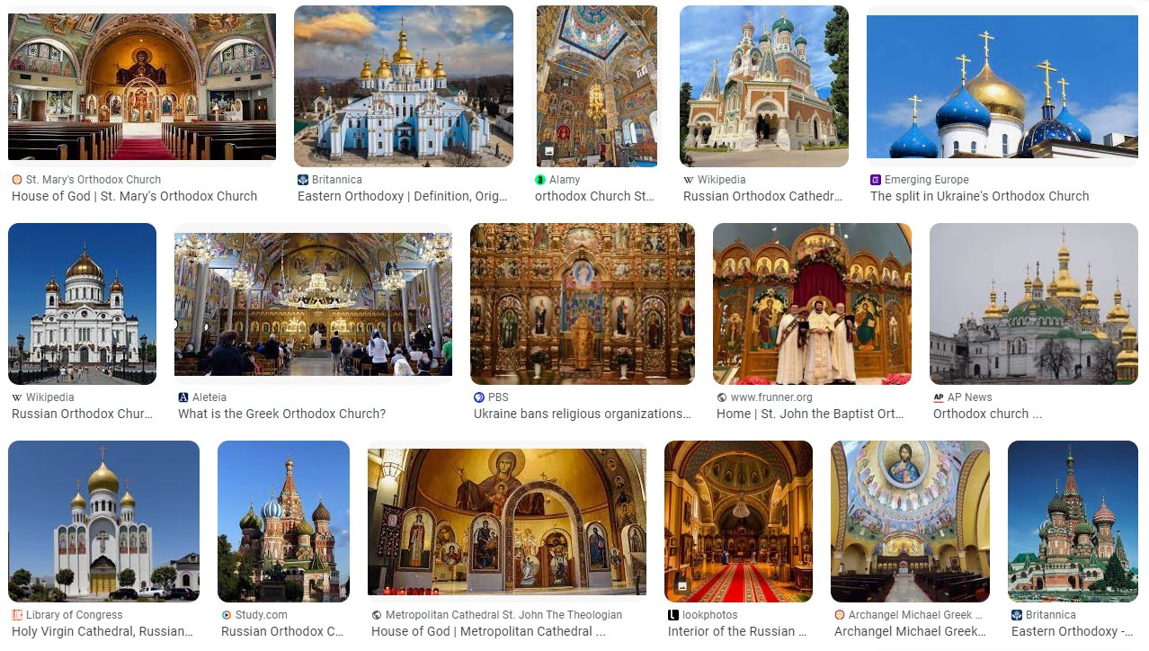The Orthodox Church has spend large sums of money to build their overly ornate churches.