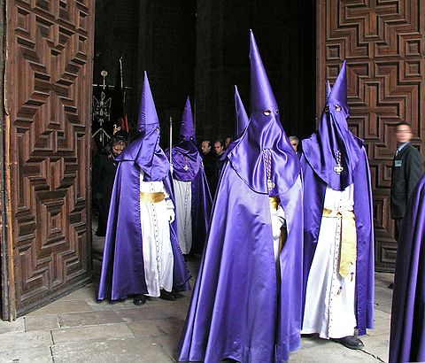 They have Satanic processions with Catholics wearing KKK-style hoods.