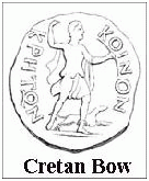 The bow relates to the Cretan Dynasty of Nerva, as Cretan warriors were known as the most famous race of bowmen in the ancient world.